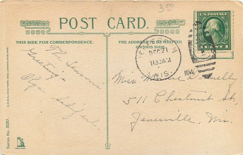 Christmas Greetings, Lot of 5, Lot Number 24