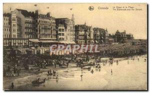 Old Postcard Ostend Beach and La Digue