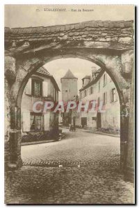 Postcard Old Street Schlestadt Bornert