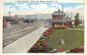 Erie Station, Yards and Shops Meadville, PA., USA Pennsylvania Train PU Unknown 