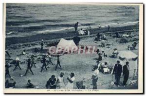 Old Postcard Luc Sur Mer The Beach