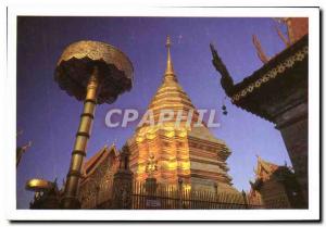 Postcard Modern Doi Suthep Temple Chiang Mai Thailand