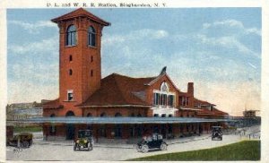 D.L.&W. R.R. Station, Binghamton, NY, USA Railroad Train Depot Unused light c...