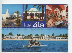 440972 Tunisia 1965 year Hotel Zita RPPC to Germany advertising