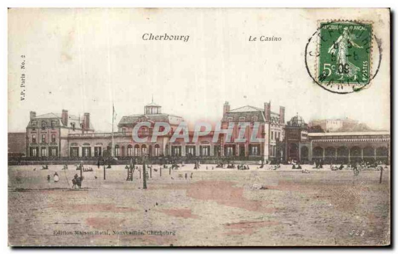 Old Postcard Cherbourg Casino