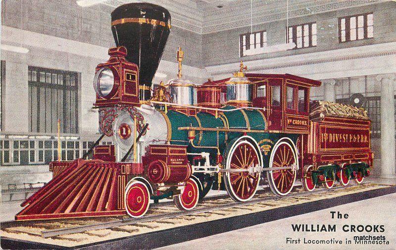 1940s Civil War engine William Crooks Minnesota Riehle Studios postcard 10791