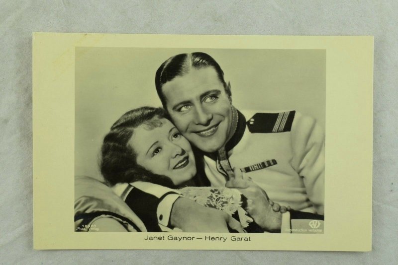 1930's RPPC Janet Gaynor, Henry Garat Movie Star Dutch Real Photo Postcard P107