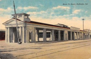 Redlands California Santa Fe Train Station Vintage Postcard AA2273