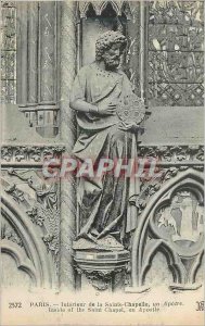 Old Postcard Paris Interior of the Sainte Chapelle A Apostle