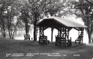 Milford IA Walther League Camp Pavilion @ West Okoboji Lake~RPPC c1908 Postcard