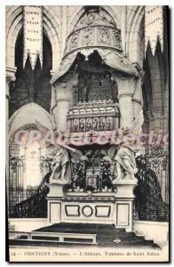 Postcard Old Pontigny Abbey Tomb Of Saint Edme