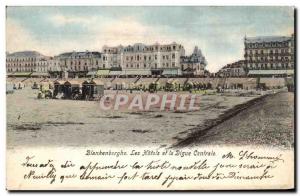 Old Postcard Blankenberghe The hotels and the Central Digue