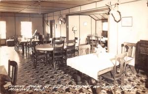 B41/ Minong Wisconsin RPPC Postcard '48 Lake Nancy Glen's Resort Dining Interior