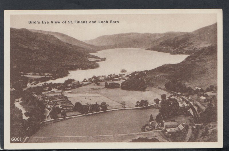 Scotland Postcard - Bird's Eye View of St Fillans and Loch Earn   RS19934 