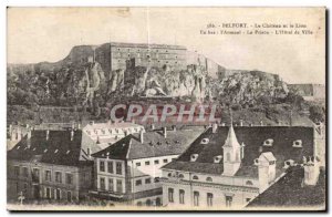 Old Postcard Belfort Castle and Lion Downstairs I Arsenal Prison The City Hotel