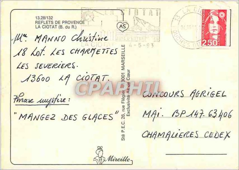 Old Postcard Reflections of Provence La Ciotat (B, R)