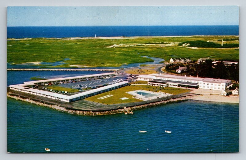 Aerial View Provincetown Inn & Motel Massachusetts Vintage Unposted Postcard