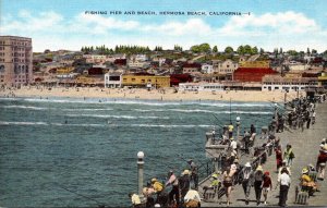 California Hermosa Beach Fishing Pier and Beach