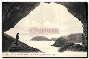 Old Postcard Cave Caves Belle Isle en Mer Cave of the Apothecary