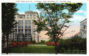 Dayton OH-Ohio, Main St. National Cash Register Co Building Vintage Postcard