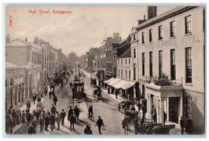 c1910 High Street Bridgwater Somerset England Antique Unposted Postcard