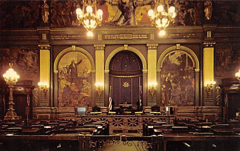 Senate Chamber at State Capital Building Harrisburg Pennsylvania, USA Unused 