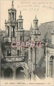 Old Postcard Caen Hotel Valois Windows and Skylights