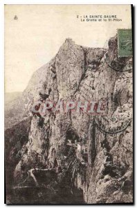 Old Postcard La Sainte Baume Cave and St Pilon