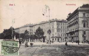 WIEN VIENNA AUSTRIA~KOLOWRATRING-TROLLEY~1911 PHOTO POSTCARD