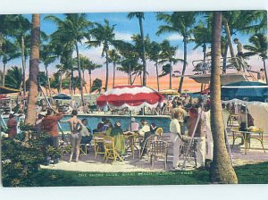 Linen SWIMMING POOL SCENE Miami Beach Florida FL AF2453