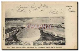 Old Postcard Barnum and Bailey Circus Vue theft & # 39oiseau of the city tents