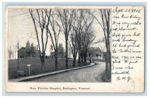 1905 Mary Fletcher Hospital Burlington Vermont VT Posted Antique PMC Postcard