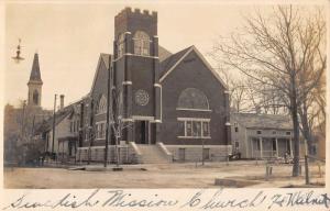 Fort Walnut Kansas Swedish Mission Church Real Photo Antique Postcard K102152