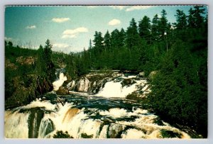 Aubrey Falls, Mississagi River, Algoma District Ontario, Vintage Chrome Postcard
