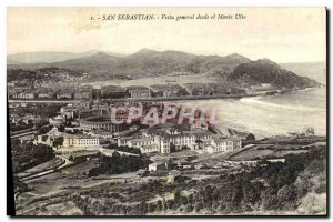 Postcard Old San Sebastian General Vista desde el Monte Ulia