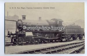 ry1282 - G.W.R. County of Middlesex No.3473 New Bogie Express - postcard