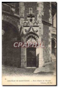 Old Postcard Chateau de Maintenon Gate Stair Entree