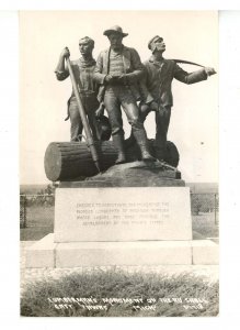 MI - East Tawas. Lumberman's Monument on the Au Sable River   RPPC