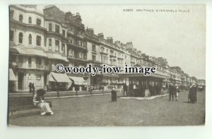 tp9774 - Sussex - Everfield Mansions Place & Various Shops, Hastings - postcard