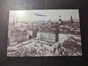 Mint Germany Zeppelin PPC Postcard American ZR3 Airship Flight Over Germany