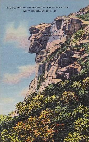 The Old Man Of The Mountains Franconia Notch White Mountain New Hampshire 1940