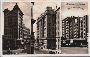 South Africa Johannesburg Skyscrapers Vintage RPPC C071