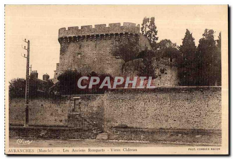 Old Postcard Avranches (Manche) Former Chateau Vieux Remparts