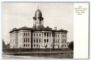 c1920 Cascade County Court House Tower Building Great Falls Montana MO Postcard