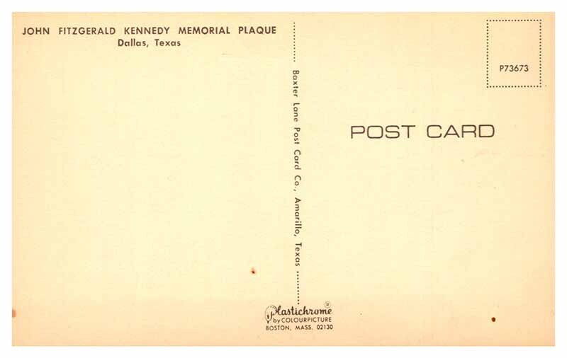 Postcard MONUMENT SCENE Dallas Texas TX AT8276