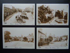 North Yorkshire Wensleydale 4 x HAWES Reproduction Postcard 1908 / 1924 by Frith