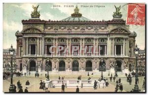 Old Postcard Paris Square The Opera