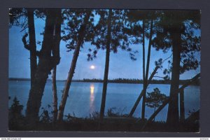 Peninsula Lake, Muskoka, Ontario - twilight moonlight over Peninsula Lake