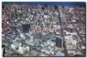 Postcard Old San Francisco A Spectacular aerial view of Civic Center in fore ...