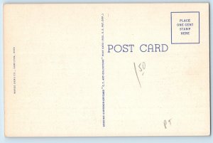 c1940 Hamilton Ohio OH Vintage Postcard High Street Looking West Classic Cars